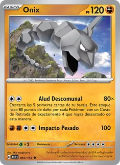 Carta Onix de la expansión 151, número 095/165