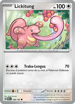Carta Lickitung de la expansión 151, número 108/165