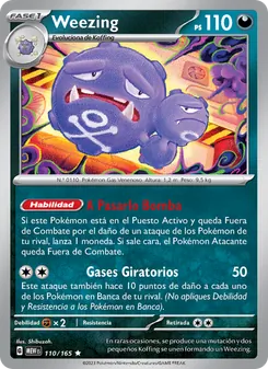 Carta Weezing de la expansión 151, número 110/165