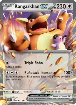 Carta Kangaskhan ex de la expansión 151, número 115/165