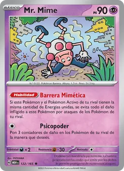 Carta Mr. Mime de la expansión 151, número 122/165