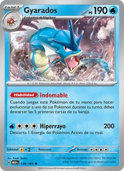 Carta Gyarados de la expansión 151, número 130/165