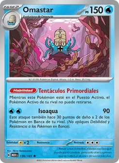Carta Omastar de la expansión 151, número 139/165