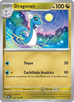 Carta Dragonair de la expansión 151, número 148/165