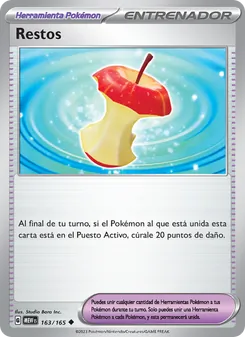 Carta Restos de la expansión 151, número 163/165