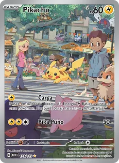 Carta Pikachu de la expansión 151, número 173/165
