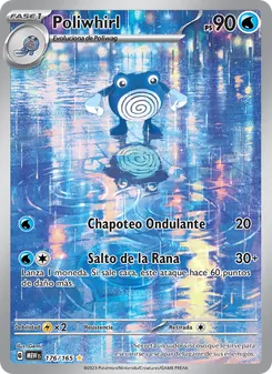 Carta Poliwhirl de la expansión 151, número 176/165