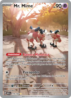 Carta Mr. Mime de la expansión 151, número 179/165