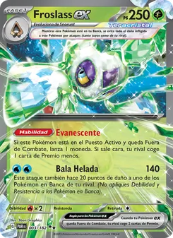 Carta Froslass ex de la expansión Brecha Paradójica, número 003/182