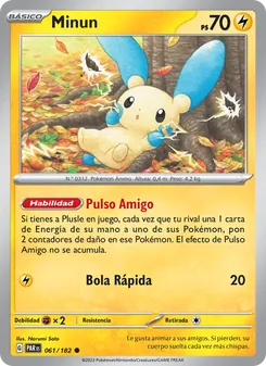 Carta Minun de la expansión Brecha Paradójica, número 061/182