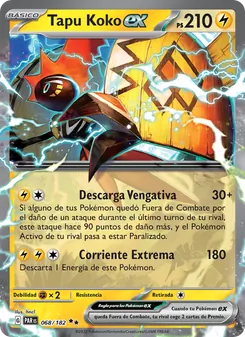 Carta Tapu Koko ex de la expansión Brecha Paradójica, número 068/182
