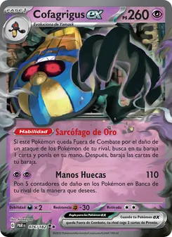 Carta Cofagrigus ex de la expansión Brecha Paradójica, número 076/182