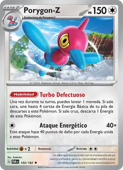 Carta Porygon-Z de la expansión Brecha Paradójica, número 144/182