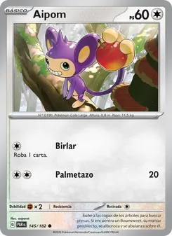 Carta Aipom de la expansión Brecha Paradójica, número 145/182