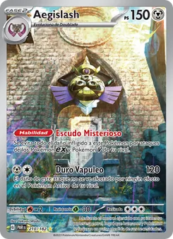 Carta Aegislash de la expansión Brecha Paradójica, número 210/182