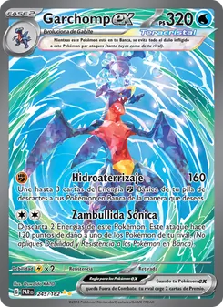 Carta Garchomp ex de la expansión Brecha Paradójica, número 245/182