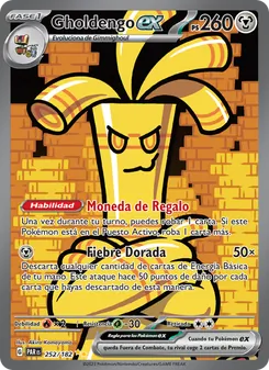 Carta Gholdengo ex de la expansión Brecha Paradójica, número 252/182