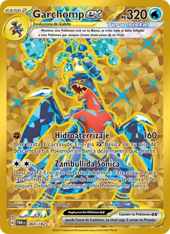 Carta Garchomp ex de la expansión Brecha Paradójica, número 260/182