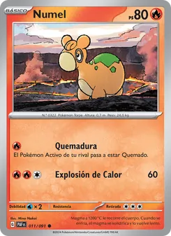 Carta Numel de la expansión Destinos de Paldea, número 011/91