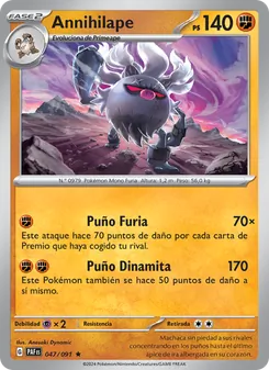 Carta Annihilape de la expansión Destinos de Paldea, número 047/91