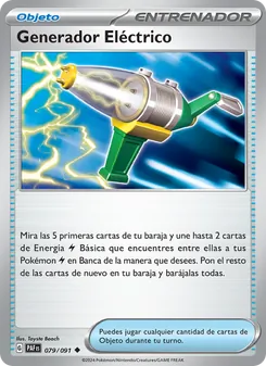 Carta Generador Eléctrico de la expansión Destinos de Paldea, número 079/91