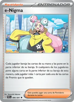 Carta e-Nigma de la expansión Destinos de Paldea, número 080/91