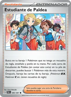 Carta Estudiante de Paldea de la expansión Destinos de Paldea, número 085/91