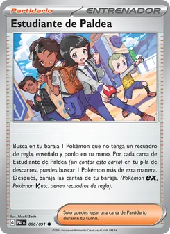 Carta Estudiante de Paldea de la expansión Destinos de Paldea, número 086/91