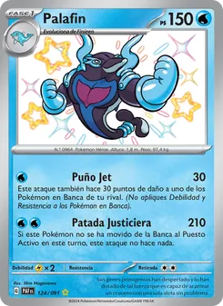 Carta Palafin de la expansión Destinos de Paldea, número 124/91
