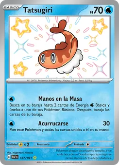 Carta Tatsugiri de la expansión Destinos de Paldea, número 127/91