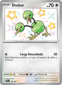 Carta Doduo de la expansión Destinos de Paldea, número 199/91