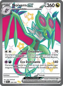 Carta Noivern ex de la expansión Destinos de Paldea, número 220/91