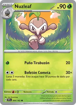 Carta Nuzleaf de la expansión Fuerzas Temporales, número 004/162