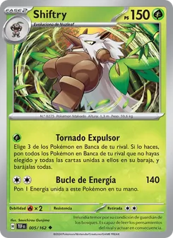 Carta Shiftry de la expansión Fuerzas Temporales, número 005/162