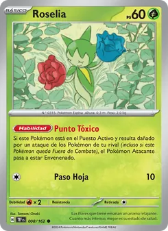 Carta Roselia de la expansión Fuerzas Temporales, número 008/162