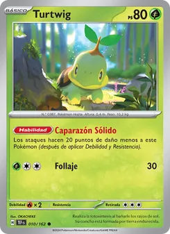 Carta Turtwig de la expansión Fuerzas Temporales, número 010/162