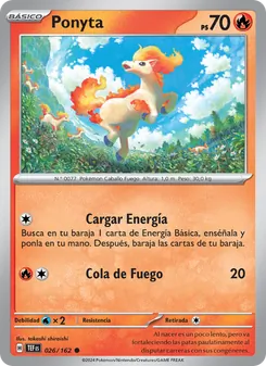 Carta Ponyta de la expansión Fuerzas Temporales, número 026/162