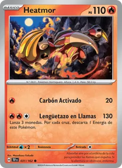 Carta Heatmor de la expansión Fuerzas Temporales, número 031/162