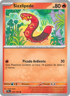 Carta Sizzlipede de la expansión Fuerzas Temporales, número 036/162