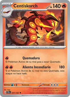 Carta Centiskorch de la expansión Fuerzas Temporales, número 037/162