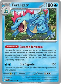 Carta Feraligatr de la expansión Fuerzas Temporales, número 041/162