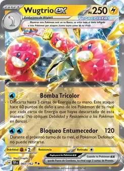 Carta Wugtrio ex de la expansión Fuerzas Temporales, número 060/162