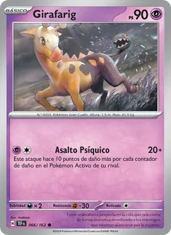 Carta Girafarig de la expansión Fuerzas Temporales, número 066/162