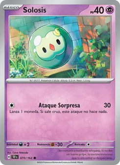 Carta Solosis de la expansión Fuerzas Temporales, número 070/162