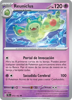 Carta Reuniclus de la expansión Fuerzas Temporales, número 072/162