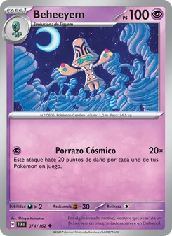 Carta Beheeyem de la expansión Fuerzas Temporales, número 074/162