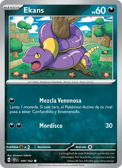Carta Ekans de la expansión Fuerzas Temporales, número 100/162