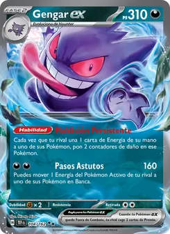 Carta Gengar ex de la expansión Fuerzas Temporales, número 104/162
