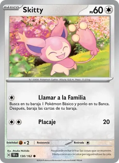 Carta Skitty de la expansión Fuerzas Temporales, número 130/162