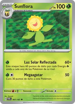Carta Sunflora de la expansión Mascarada Crepuscular, número 007/167